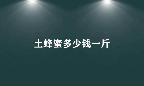 土蜂蜜多少钱一斤