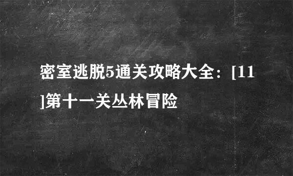 密室逃脱5通关攻略大全：[11]第十一关丛林冒险
