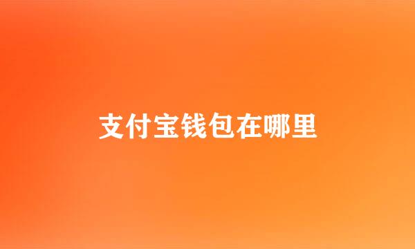支付宝钱包在哪里
