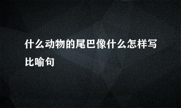 什么动物的尾巴像什么怎样写比喻句