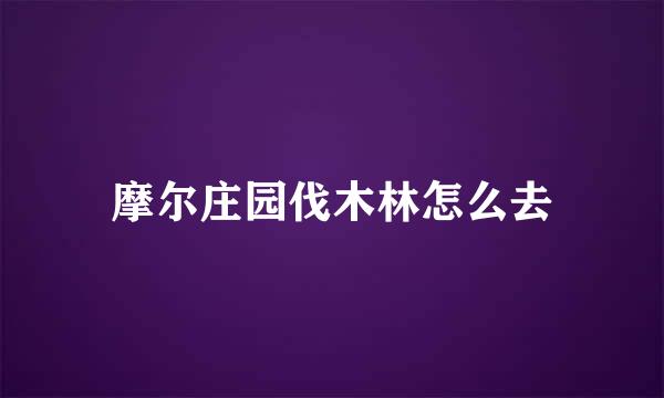 摩尔庄园伐木林怎么去