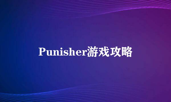 Punisher游戏攻略