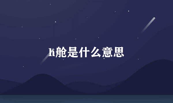 h舱是什么意思