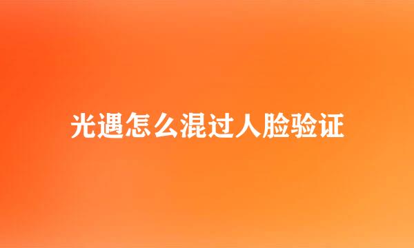 光遇怎么混过人脸验证