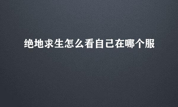 绝地求生怎么看自己在哪个服
