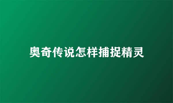 奥奇传说怎样捕捉精灵