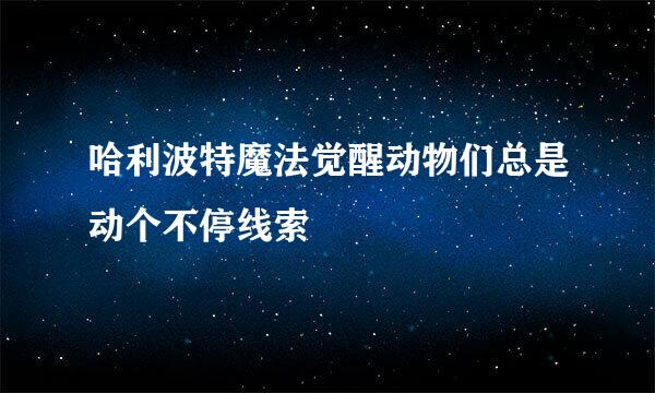 哈利波特魔法觉醒动物们总是动个不停线索
