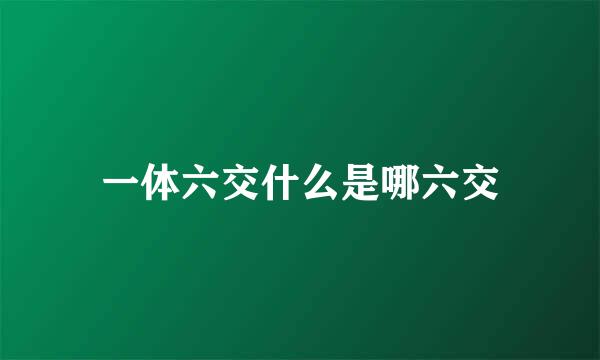 一体六交什么是哪六交