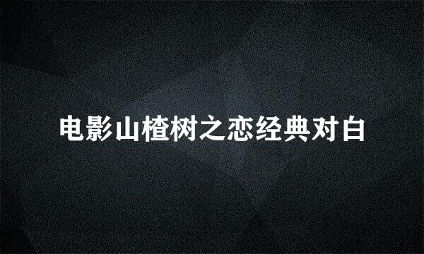 电影山楂树之恋经典对白