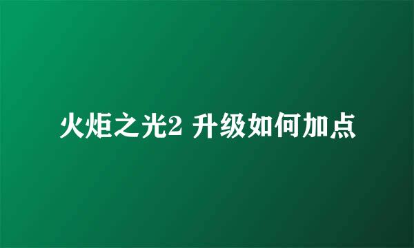 火炬之光2 升级如何加点