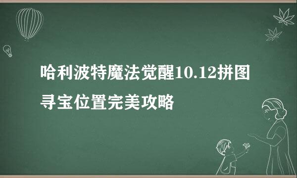 哈利波特魔法觉醒10.12拼图寻宝位置完美攻略