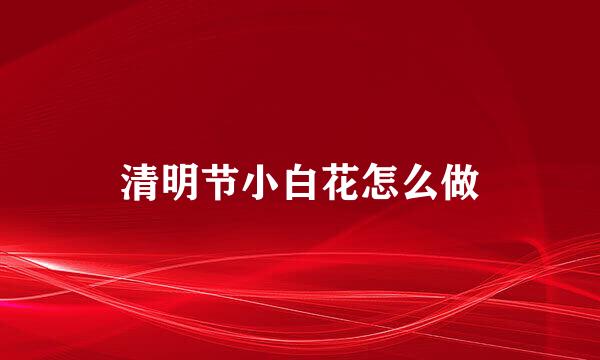 清明节小白花怎么做