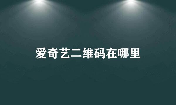 爱奇艺二维码在哪里