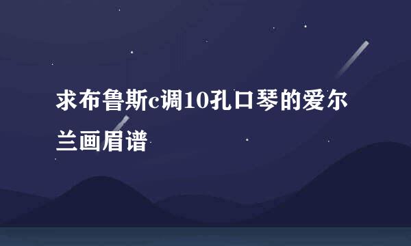 求布鲁斯c调10孔口琴的爱尔兰画眉谱