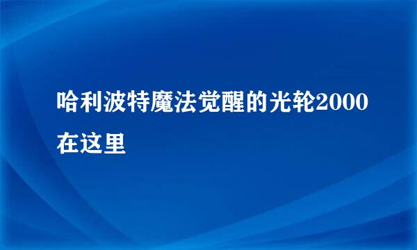 哈利波特魔法觉醒的光轮2000在这里