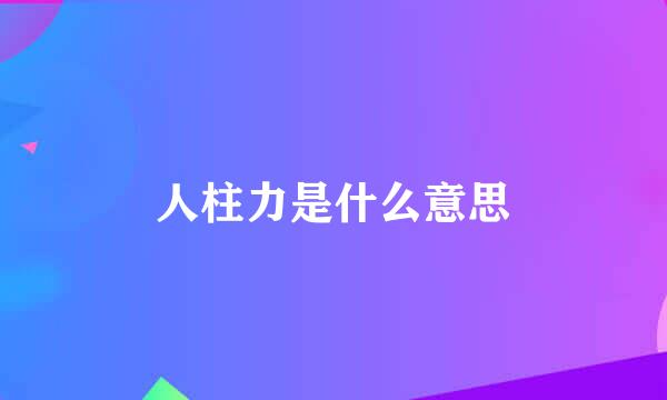 人柱力是什么意思
