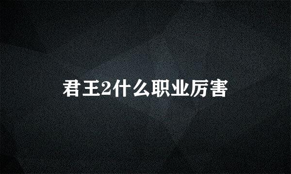 君王2什么职业厉害
