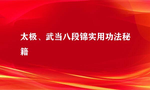 太极、武当八段锦实用功法秘籍