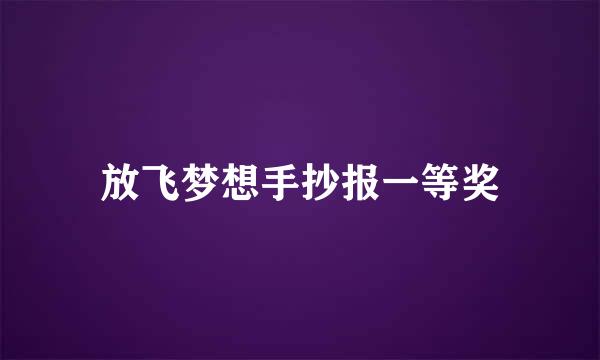 放飞梦想手抄报一等奖