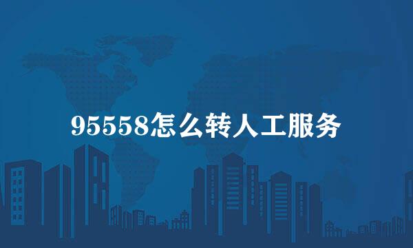 95558怎么转人工服务
