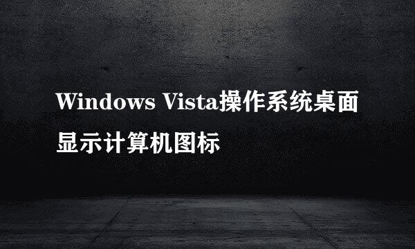 Windows Vista操作系统桌面显示计算机图标