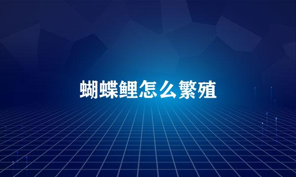 蝴蝶鲤怎么繁殖