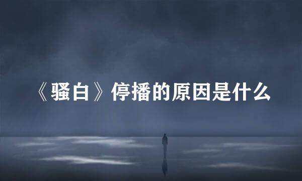 《骚白》停播的原因是什么