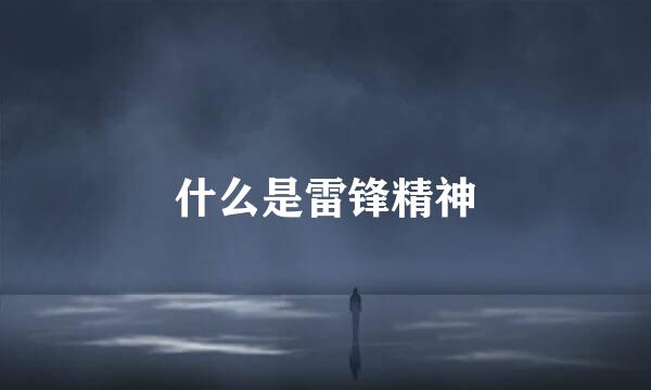 什么是雷锋精神
