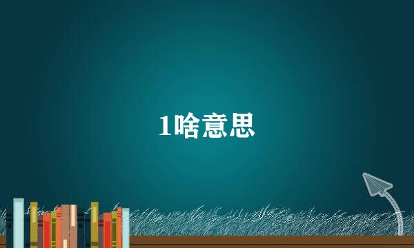 1啥意思
