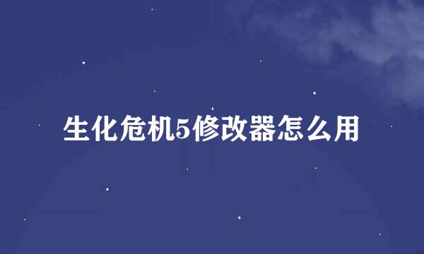生化危机5修改器怎么用