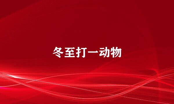 冬至打一动物