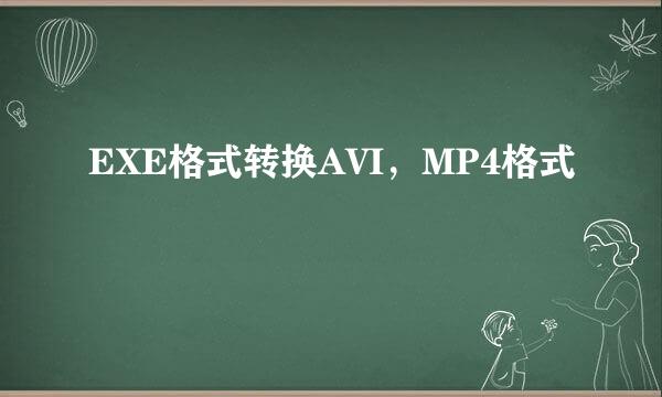 EXE格式转换AVI，MP4格式