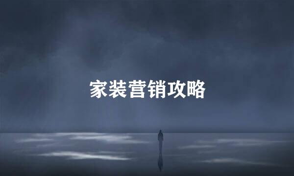 家装营销攻略