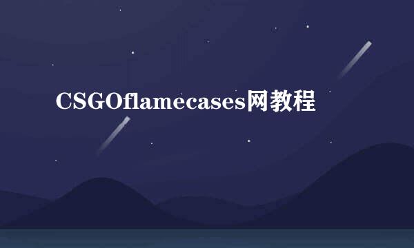 CSGOflamecases网教程