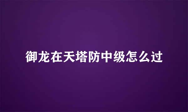 御龙在天塔防中级怎么过