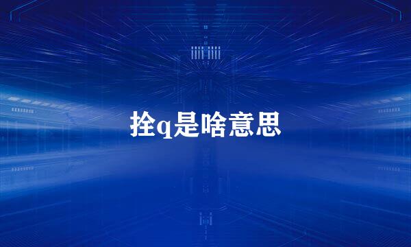 拴q是啥意思