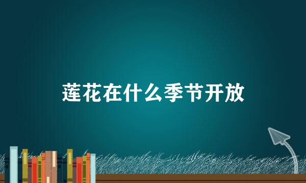 莲花在什么季节开放