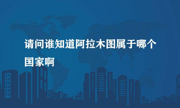 请问谁知道阿拉木图属于哪个国家啊