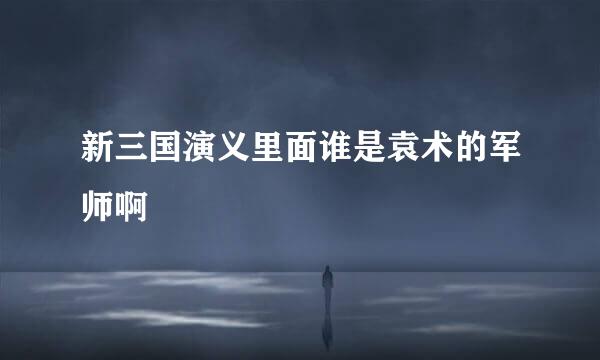 新三国演义里面谁是袁术的军师啊
