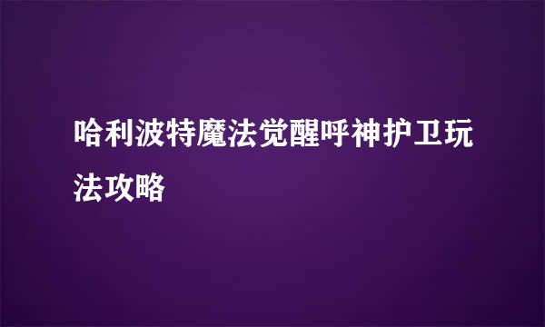 哈利波特魔法觉醒呼神护卫玩法攻略