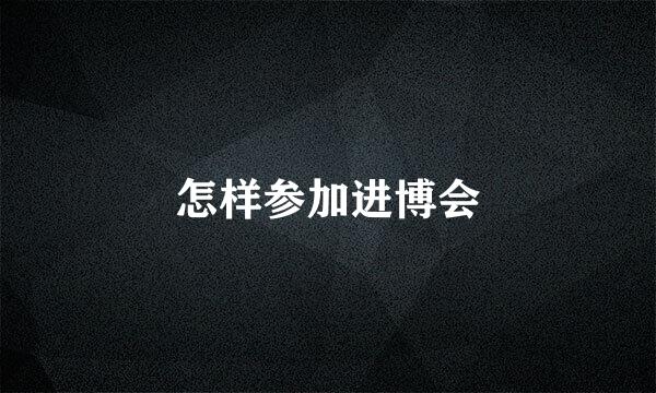 怎样参加进博会