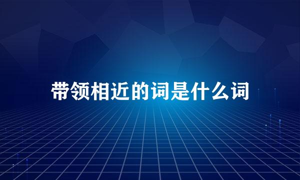 带领相近的词是什么词