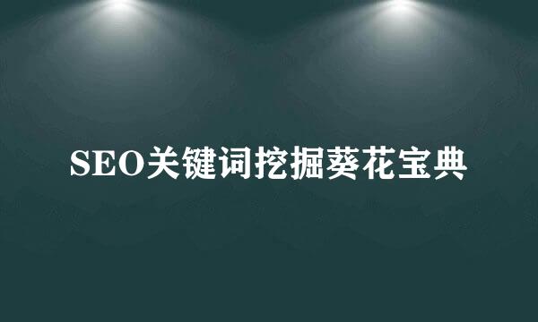 SEO关键词挖掘葵花宝典