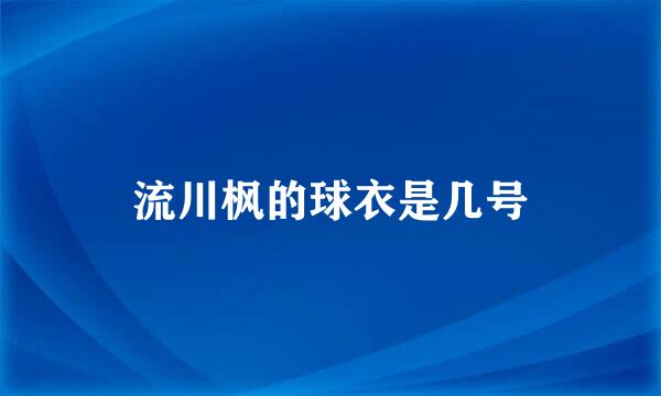 流川枫的球衣是几号