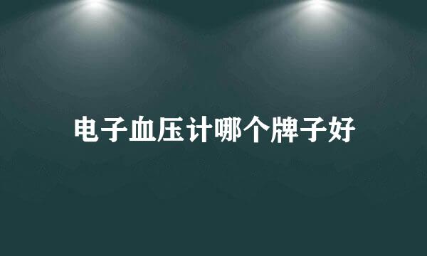 电子血压计哪个牌子好