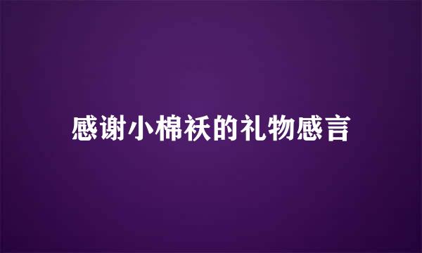 感谢小棉袄的礼物感言