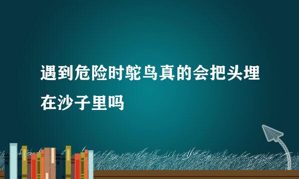 遇到危险时鸵鸟真的会把头埋在沙子里吗