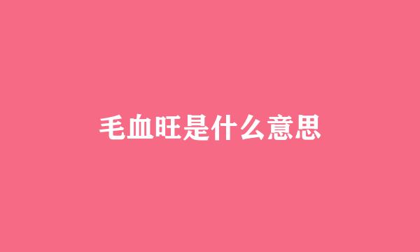 毛血旺是什么意思