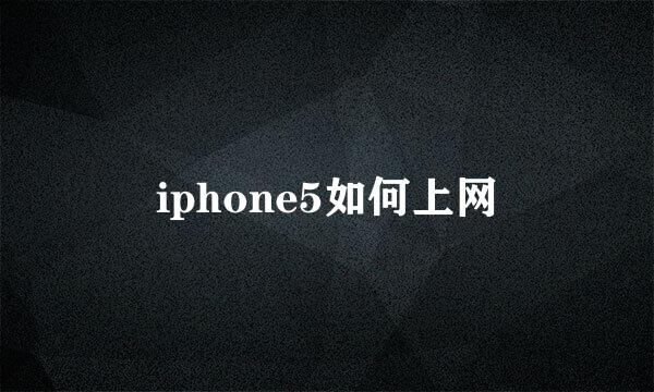 iphone5如何上网