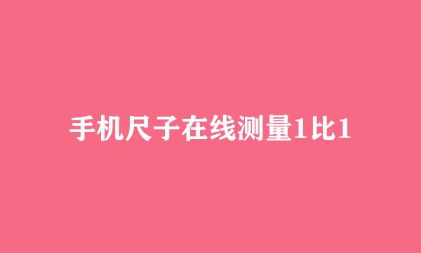 手机尺子在线测量1比1